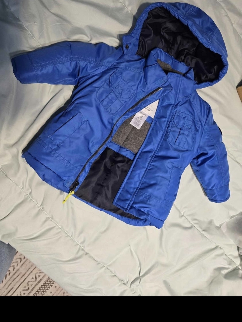 Carter's Blue Hooded Puffer Jacket